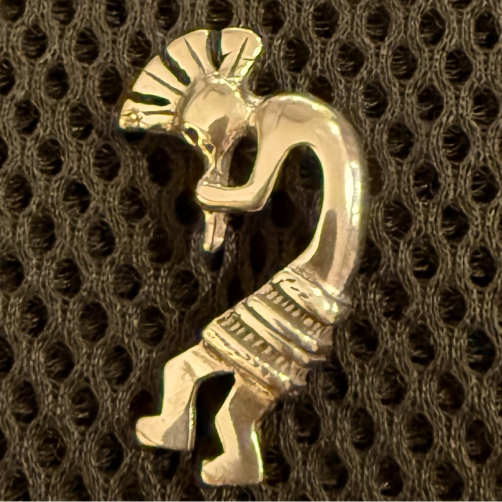 Vintage Style Sterling Silver Kokopelli Flute Player Dancer Southwestern Pin